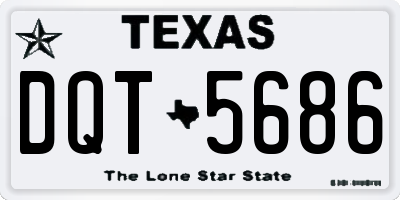 TX license plate DQT5686