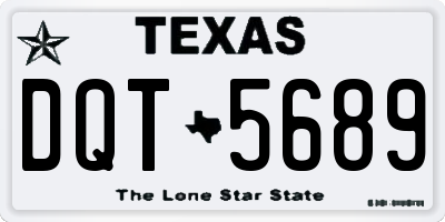 TX license plate DQT5689