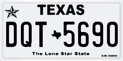 TX license plate DQT5690