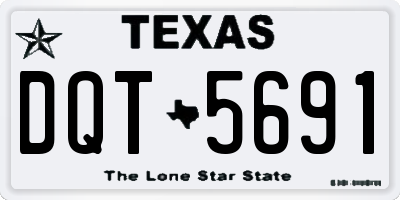 TX license plate DQT5691