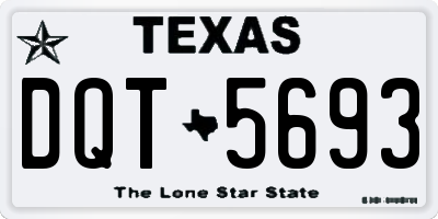 TX license plate DQT5693