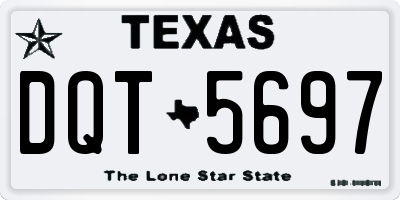 TX license plate DQT5697