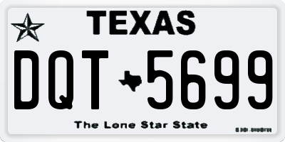 TX license plate DQT5699