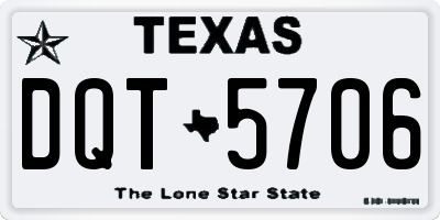 TX license plate DQT5706