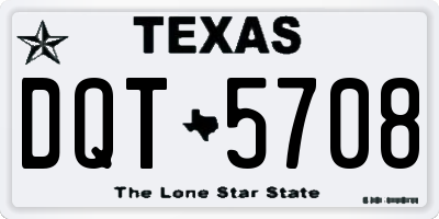 TX license plate DQT5708