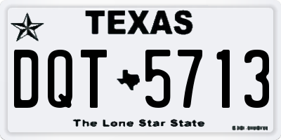TX license plate DQT5713