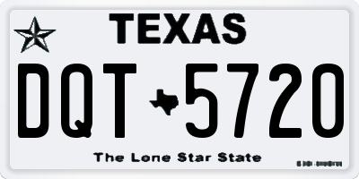 TX license plate DQT5720