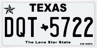 TX license plate DQT5722