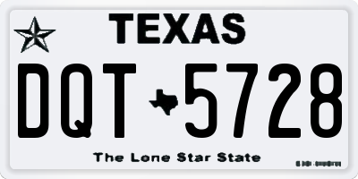 TX license plate DQT5728
