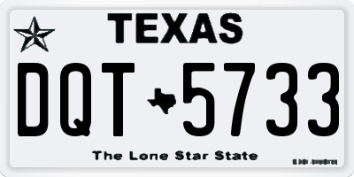 TX license plate DQT5733