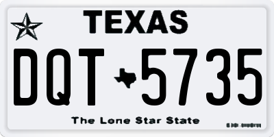 TX license plate DQT5735