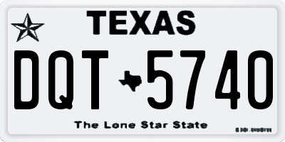 TX license plate DQT5740