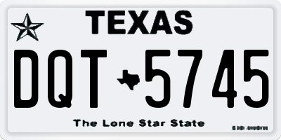 TX license plate DQT5745