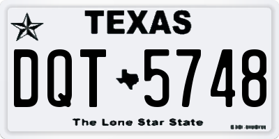 TX license plate DQT5748