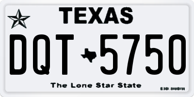 TX license plate DQT5750