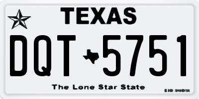 TX license plate DQT5751