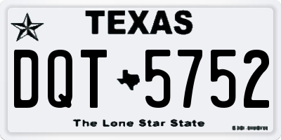 TX license plate DQT5752