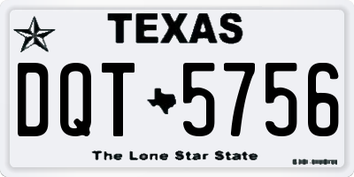 TX license plate DQT5756