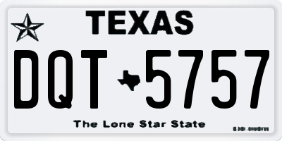 TX license plate DQT5757