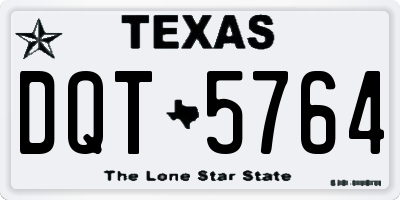 TX license plate DQT5764