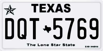 TX license plate DQT5769