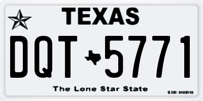 TX license plate DQT5771