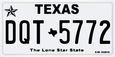 TX license plate DQT5772