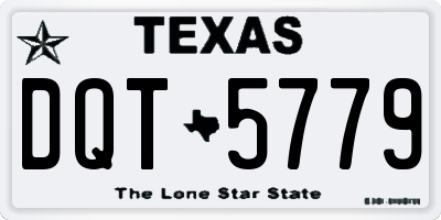 TX license plate DQT5779