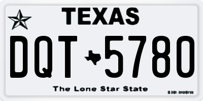 TX license plate DQT5780