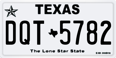 TX license plate DQT5782