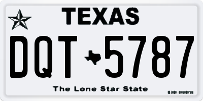 TX license plate DQT5787