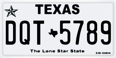 TX license plate DQT5789