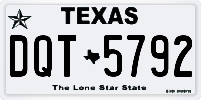 TX license plate DQT5792