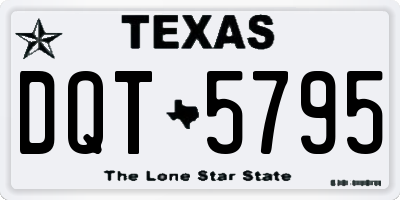 TX license plate DQT5795