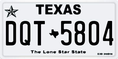 TX license plate DQT5804