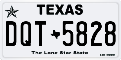TX license plate DQT5828