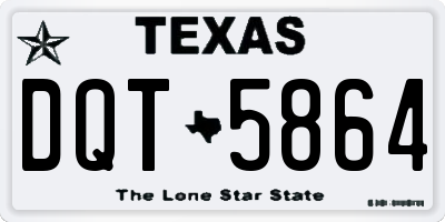 TX license plate DQT5864