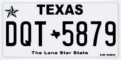 TX license plate DQT5879