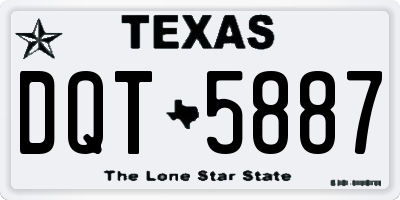 TX license plate DQT5887