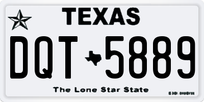 TX license plate DQT5889