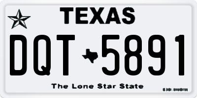 TX license plate DQT5891