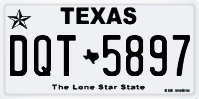 TX license plate DQT5897