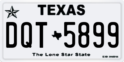 TX license plate DQT5899