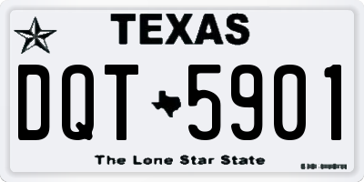 TX license plate DQT5901