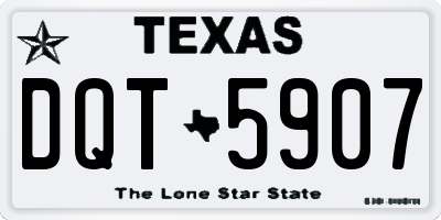 TX license plate DQT5907
