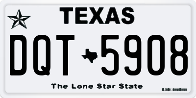 TX license plate DQT5908