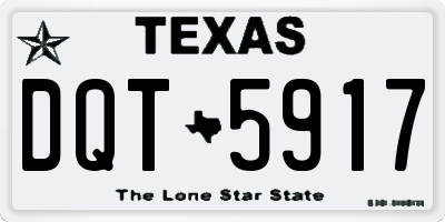 TX license plate DQT5917