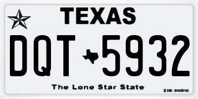TX license plate DQT5932