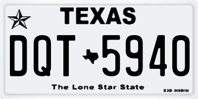 TX license plate DQT5940