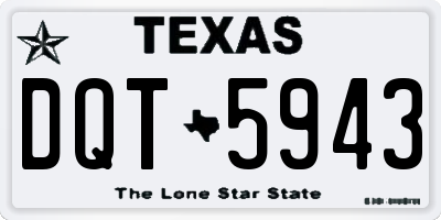 TX license plate DQT5943
